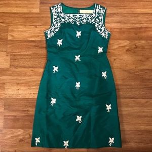Vintage Satin Beaded Dress